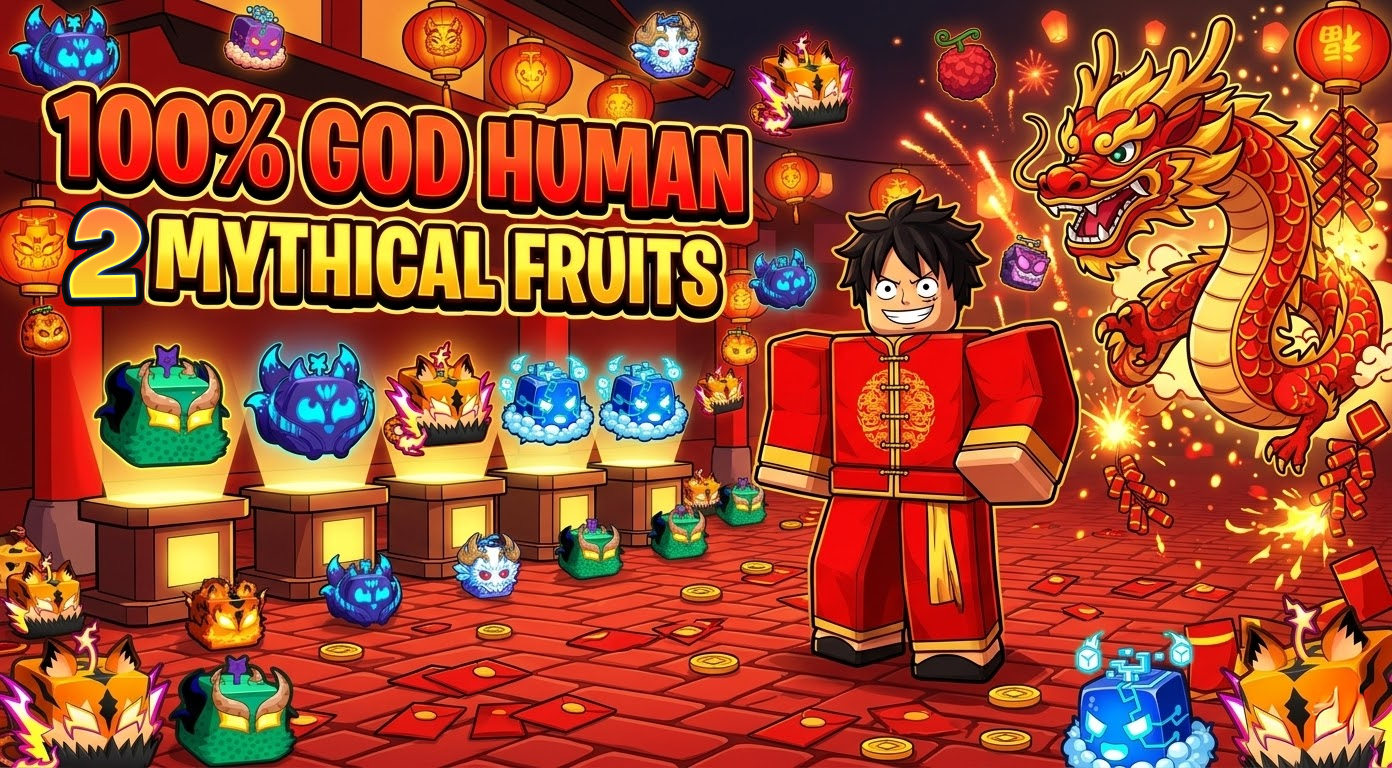 ACC 100% CÓ GOD HUMAN+ 2TRÁI MYTHIC