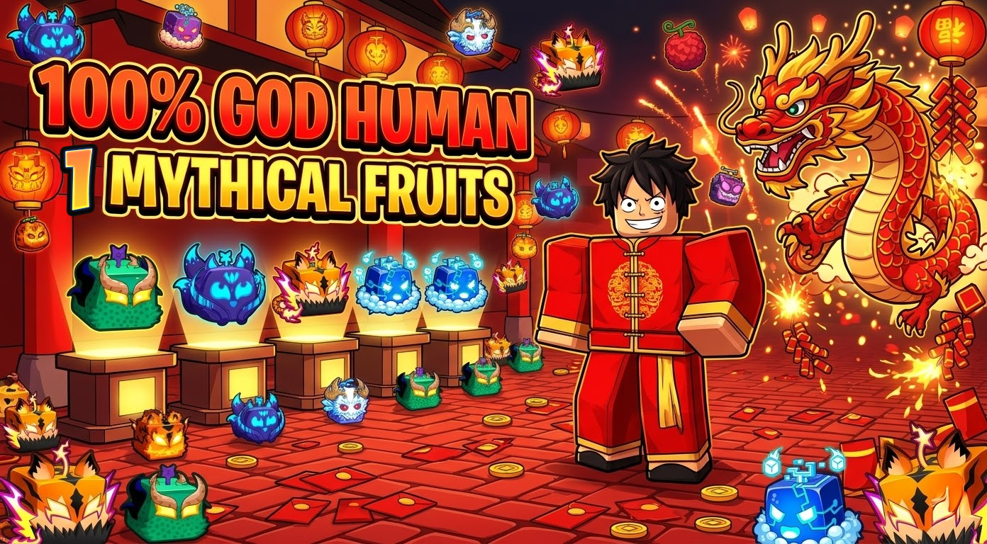 ACC 100% CÓ GOD HUMAN + 1TRÁI MYTHIC